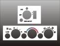 1995-1999 Chevrolet Tahoe White Heater Control Overlay HVAC