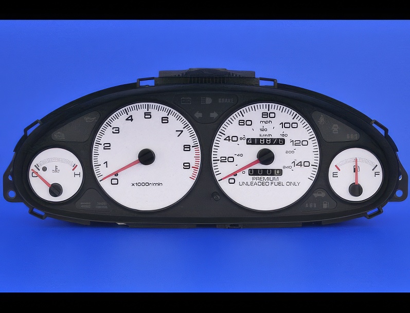For Acura Integra Auto Transmission AT White Face Dash Cluster Electroluminescence Indiglo Glow Gauge 