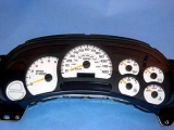 2003-2006 GMC Yukon GAS KMH METRIC White Face Gauges
