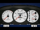 2000-2001 Kia Sephia White Face Gauges