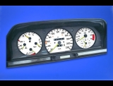 1984-1993 Mercedes W201 METRIC KPH KMH White Face Gauges