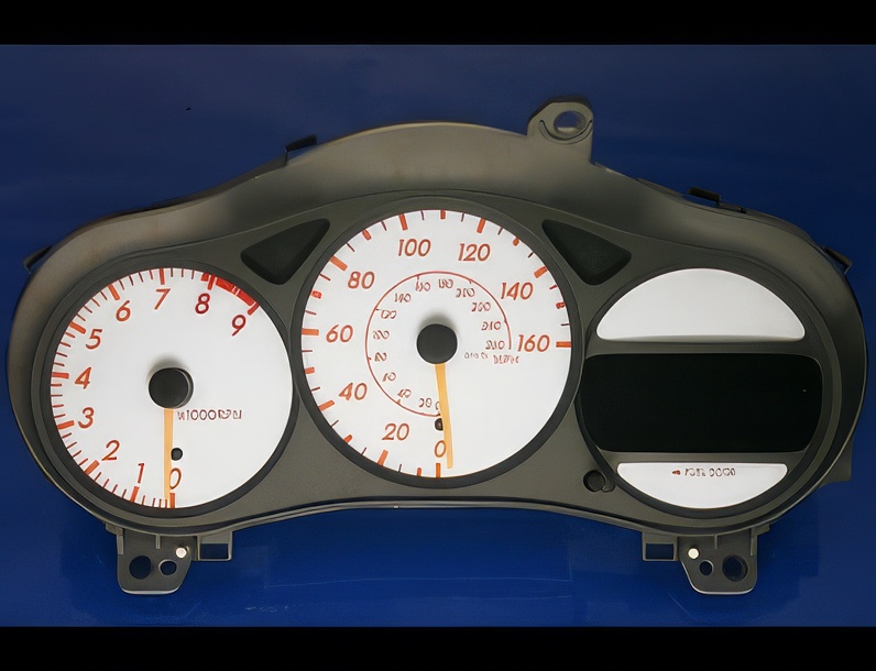 20032005 Toyota Celica GTS White Face Gauges Whitegaugesnet