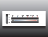 1971-1976 Chevrolet Impala White Heater Control Overlay HVAC
