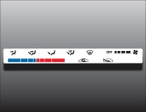1992-2001 Geo Metro White Heater Control Overlay HVAC