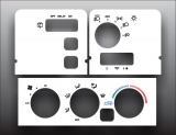 1993-1996 Jeep Grand Cherokee White Heater Control Overlay HVAC