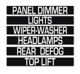 1970-1974 E Body Headlight Switch Panel Decal RALLYE