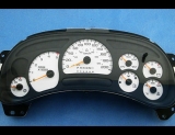 2003-2005 GMC Sierra 2500HD Duramax METRIC KMH KPH White Face Gauges