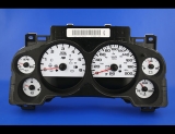 2007-2008 GMC Sierra METRIC KMH KPH White Face Gauges
