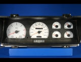 1992-1993 Dodge Dakota METRIC KPH KMH White Face Gauges