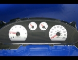 2004-2005 Ford Taurus Sable METRIC KPH KMH White Face Gauges