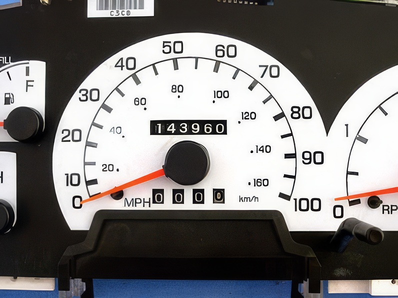 Ford truck white face gauges #7