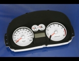 2003-2006 Hyundai Tiburon METRIC White Face Gauges Tuscani