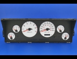 1996-1998 Jeep Grand Cherokee METRIC KPH KMH White Face Gauges