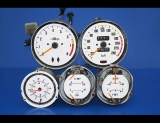 1970-1976 Nissan 240Z 260Z 280Z Automatic METRIC KPH KMH White Face Gauges