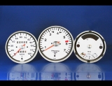 1970-1973 Porsche 914 Silver Button Base Needle White Face Gauges