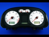2002-2003 Volkswagen Golf 160 MPH White Face Gauges