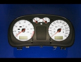 1999-2003 Volkswagen Jetta Golf METRIC KMH KPH White Face Gauges